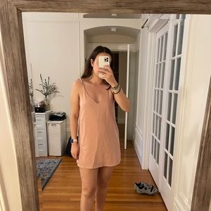 Pink slip style dress